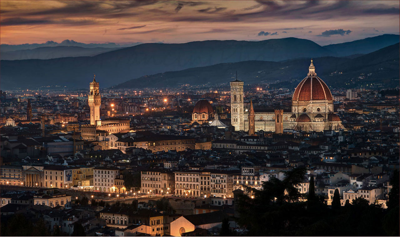Florence at sunset